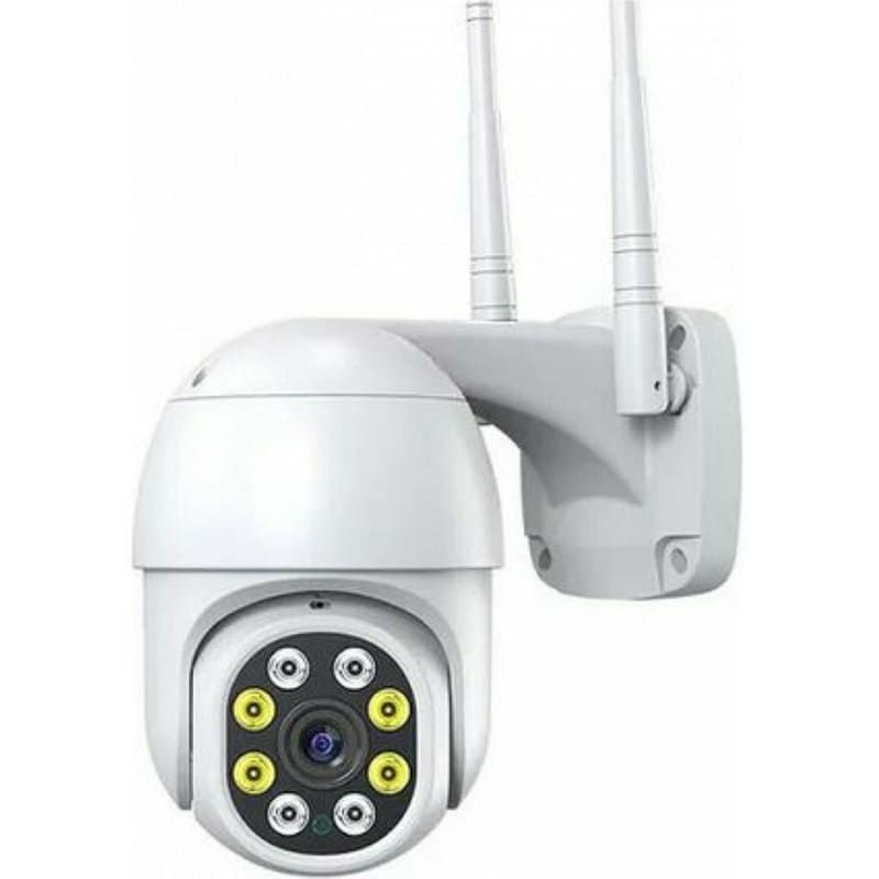 JORTAN Ασύρματη IP Camera Jortan 8170QJ-PR16 Λευκή 1080p Αδιάβροχη με WiFi Ασύρματη Επικοινωνία