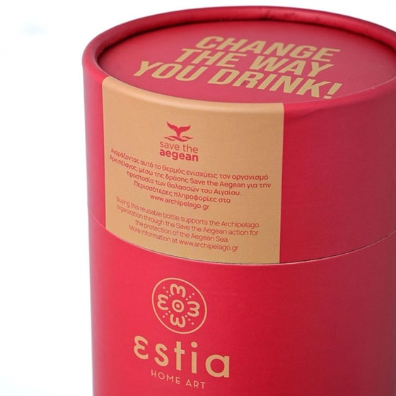 Ποτήρι Θερμός Estia Home Art Save The Aegean Scarlet Red 350 ml image 4