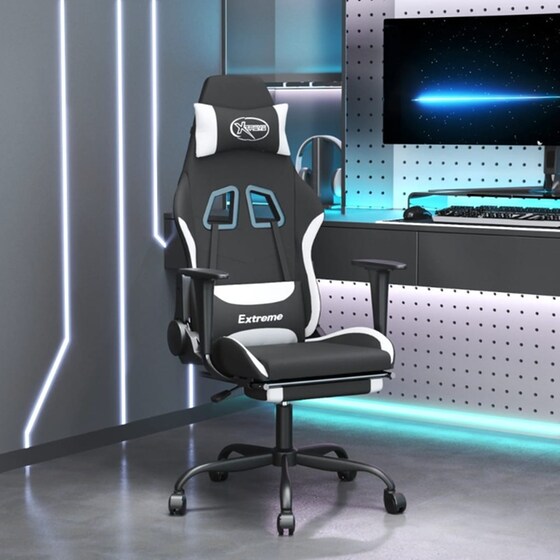 Καρέκλα Gaming VIDAXL 345488 με Υποπόδιο - Μαύρο image 10