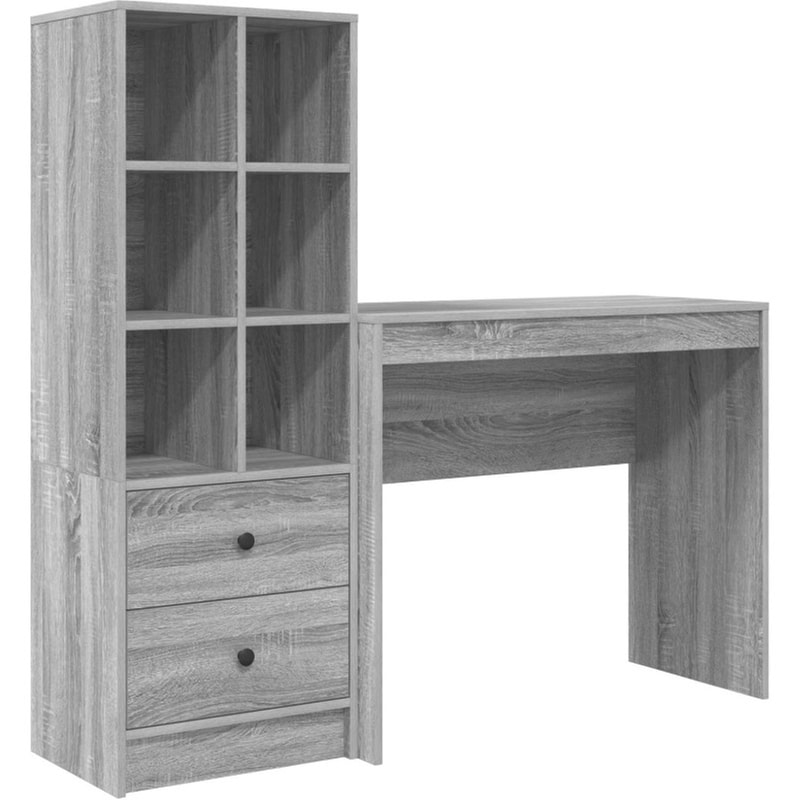 Γραφείο VidaXL 135,5x40x127 cm - Γκρι Sonoma (2 τεμ.)