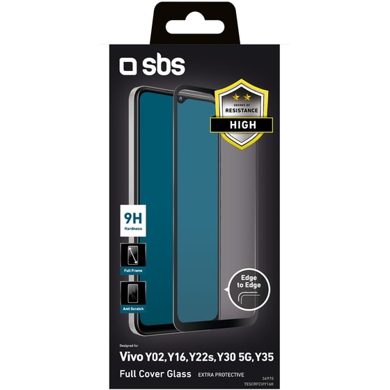 Προστατευτικό οθόνης Vivo Y02/Y16/Y30/Y35 - Sbs Full Cover Glass Black image 2