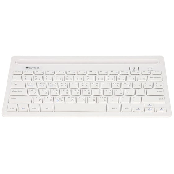 Lamtech LAM022117 Ασύρματο Bluetooth Ενσύρματο Πληκτρολόγιο για Tablet Λευκό (GR) image 2