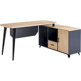 Γωνιακό Γραφείο Nextdeco 33211 από Μελαμίνη 120x60x75cm - Oak/ Μαύρο