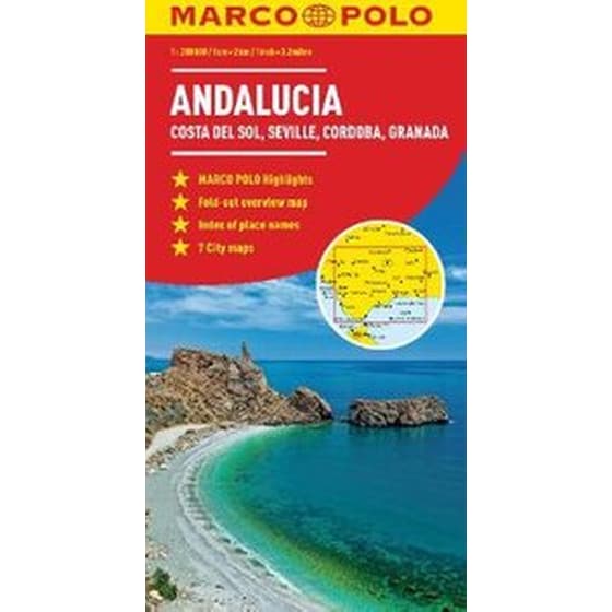 Andalusia, Costa Del Sol, Seville, Cordoba, Granada Marco Polo Map image 0
