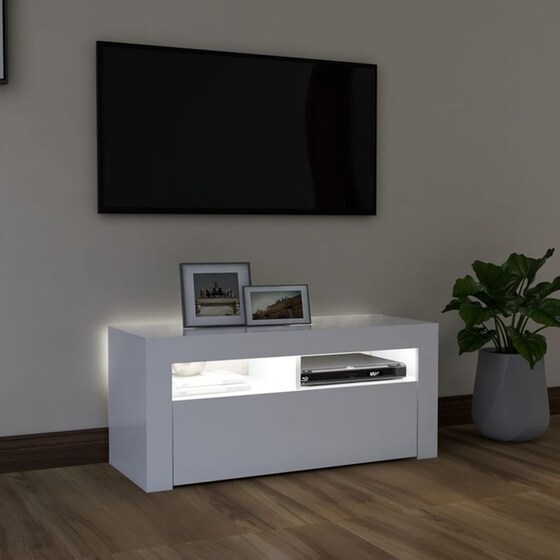 Έπιπλο Τηλεόρασης VidaXL Επεξεργασμένο Ξύλο  90x35x40cm - Λευκό image 1