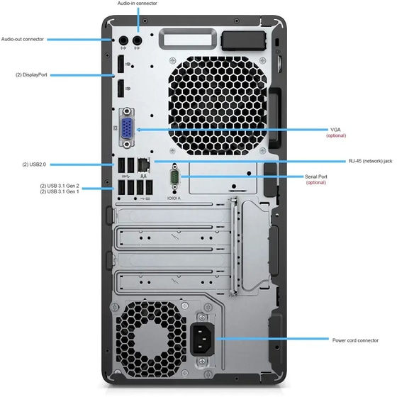 Refurbished Desktop HP 600 MT (Intel Core i5-8500/16GB/500GB SSD/HD Graphics 630/Win11Home) | Grade A image 1
