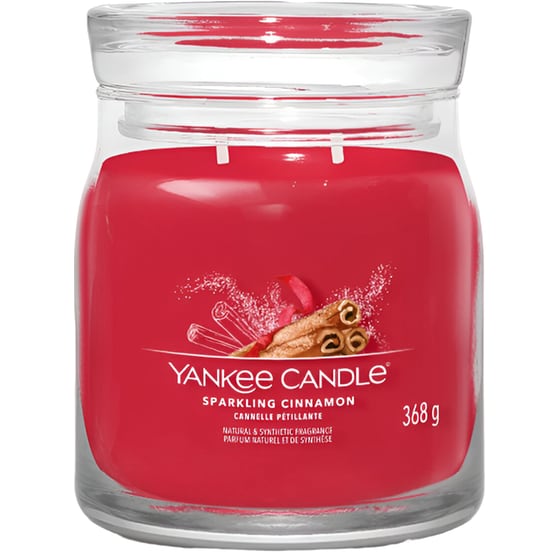 Χριστουγεννιάτικο Διακοσμητικό Κερί Sparkling Cinnamon 9.3x11.4cm - Κόκκινο image 0