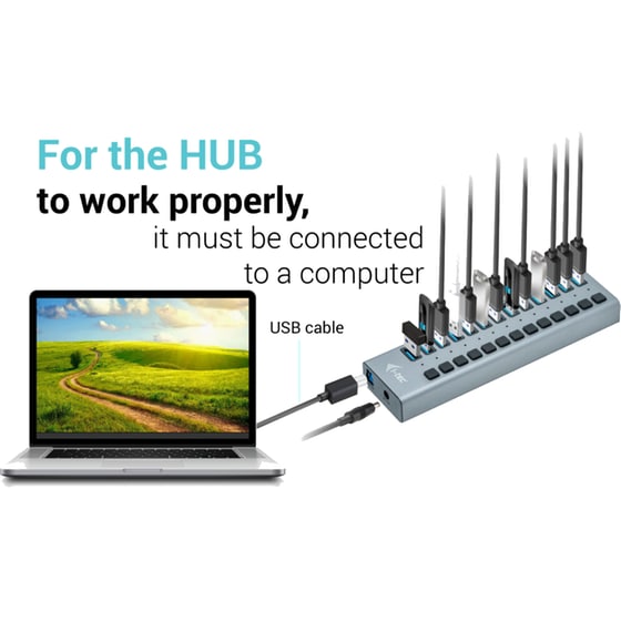 i-tec U3CHARGEHUB13 USB Hub 13-Port USB 3.0 συμβατό με USB-A image 6