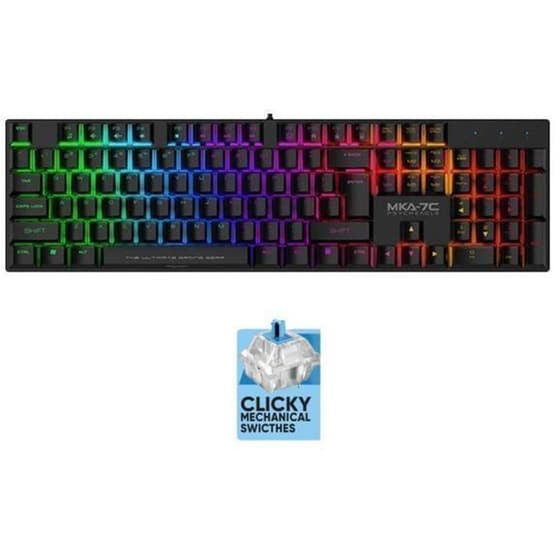 Armaggeddon MKA-7C Μηχανικό Gaming Ενσύρματο Πληκτρολόγιο με Blue Switch RGB - Black image 0