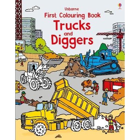 First Colouring Book Trucks and Diggers image 0