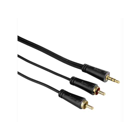 Καλώδιο Ήχου Hama 123238 RCA male σε 3.5mm Jack male - 0.75m image 0