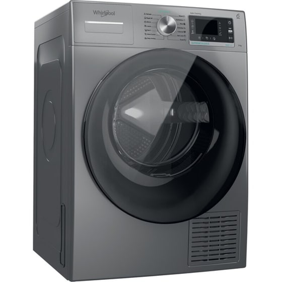 WHIRLPOOL W7 D93SB EE 9 kg Α++ με Αντλία Θερμότητας και AutoCleaning Ασημί Στεγνωτήριο Ρούχων image 2