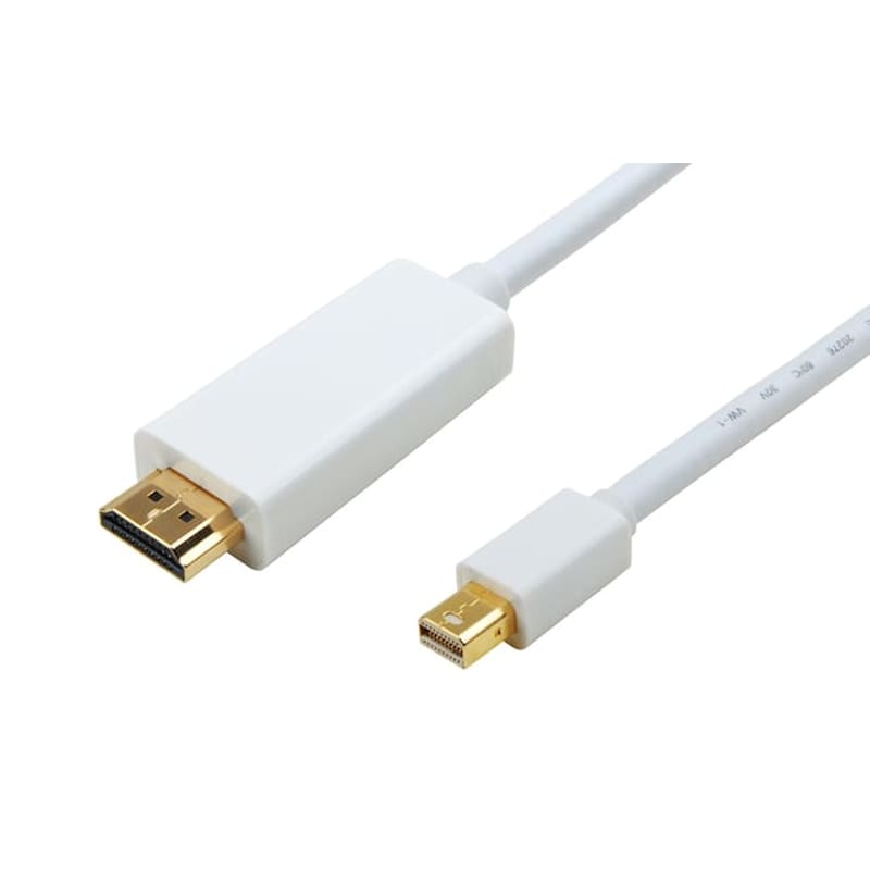 Powertech Καλώδιο Mini Displayport (m) Σε Hdmi 1.4v (m), 2m, Λευκό