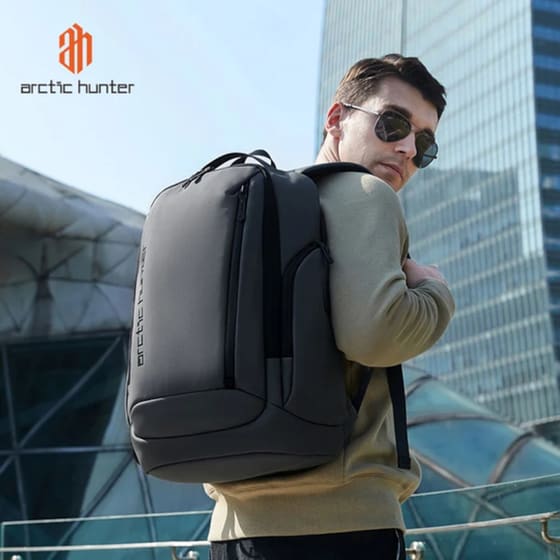 Τσάντα Laptop Arctic Hunter B00554 15.6" Αδιάβροχη - Γκρι image 1