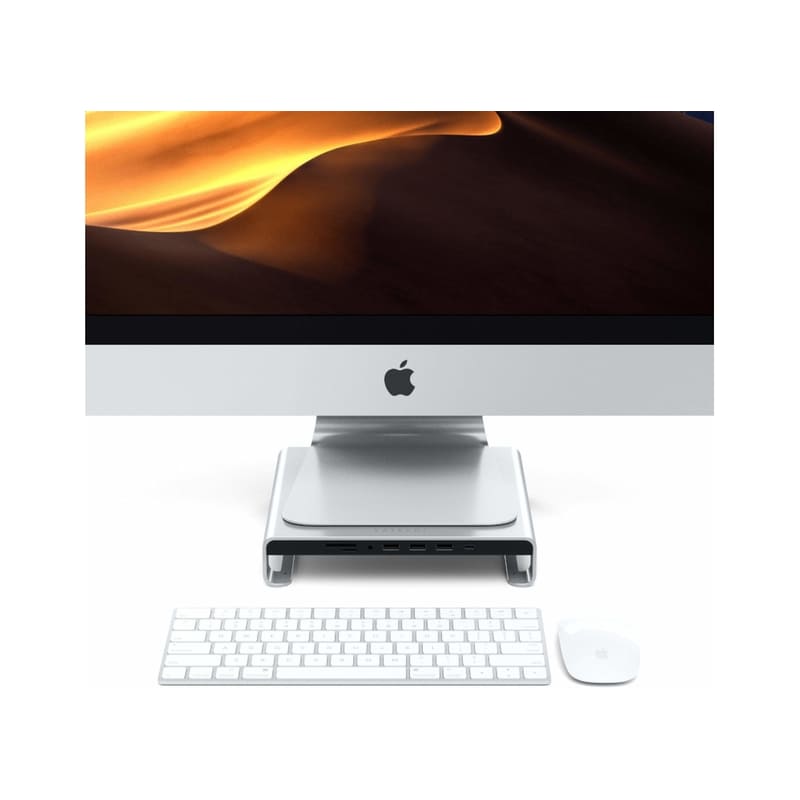 SATECHI Βάση Οθόνης Satechi Aluminum Monitor Stand Hub για iMac - Ασημί