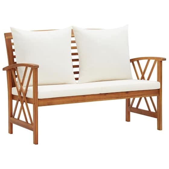 Παγκάκι Κήπου VidaXL από Μασίφ Ξύλο Ακακίας 119x67x83  cm - Σκούρο Γκρι image 0