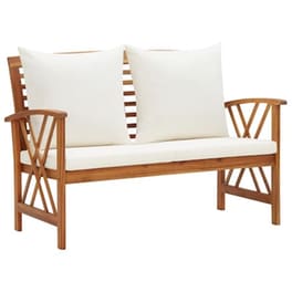 Παγκάκι Κήπου VidaXL από Μασίφ Ξύλο Ακακίας 119x67x83 cm - Σκούρο Γκρι