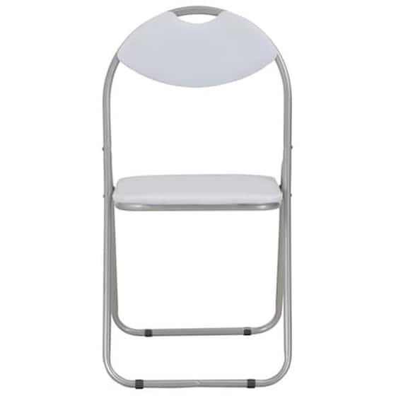 Καρέκλες Τραπεζαρίας Vidaxl από Συνθετικό Δέρμα Πτυσσόμενες 6 Τμχ - Λευκές image 3