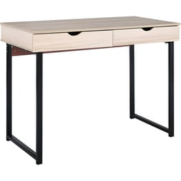 Γραφείο με Συρτάρια Welhome από Μελαμίνη 100x48cm - Φυσικό/Μαύρο