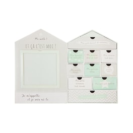 Βρεφικό Αναμνηστικό Κουτί Σπιτάκι Με 10 Θήκες