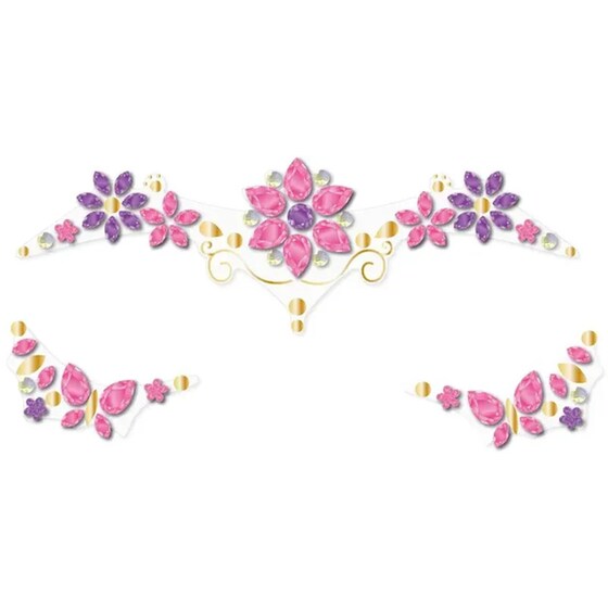 Σετ Παιδικά Αυτοκόλλητα Avenir Face Gems Flowers image 3