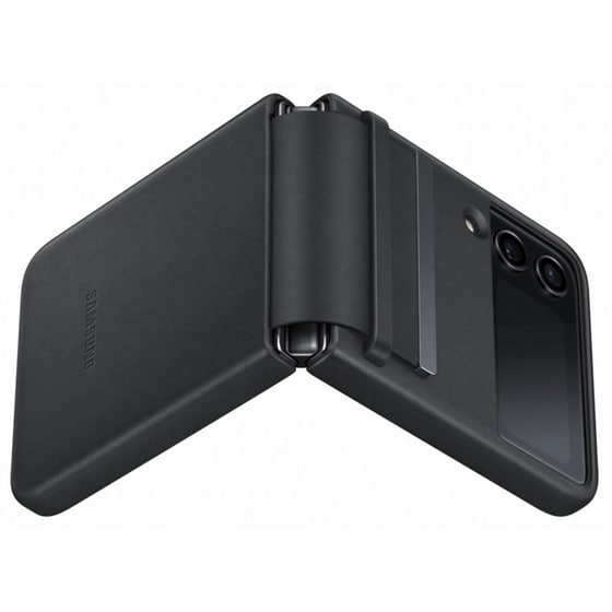 Θήκη Samsung Galaxy Z Flip 4 - Samsung Flap Leather Cover - Black image 2