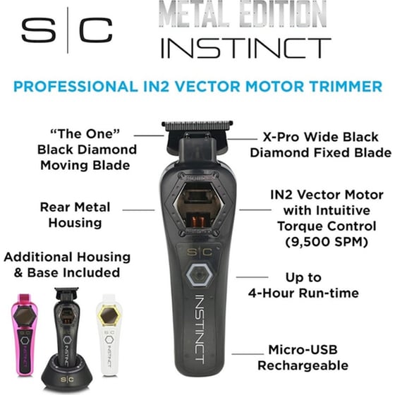 Επαγγελματικό Trimmer STYLECRAFT Instinct Metal Μαύρο/Ροζ/Λευκό image 9