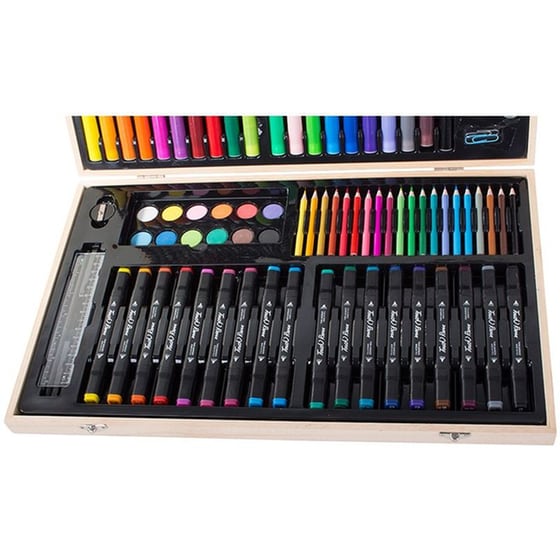 Σετ Ζωγραφικής Aria&nbsp;Trade Ξύλινη&nbsp;Βαλίτσα (188 Τεμάχια) image 3