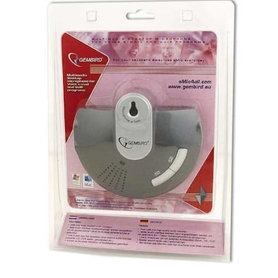 Gembird EMIC-ST USB Μικρόφωνο - Λευκό image 1