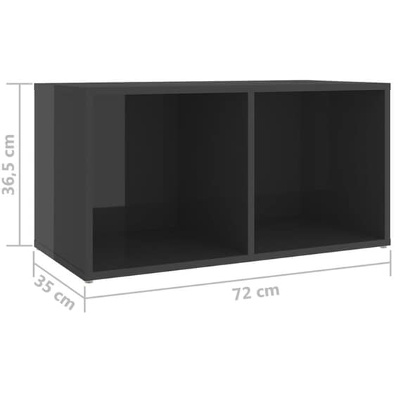 Έπιπλα Τηλεόρασης VidaXL από Μοριοσανίδα 2 Τμχ 72x35x36.5cm - Γκρι image 5