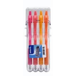 Στυλό Gel Pilot G-2 Neon 0.5 mm Μπλε (4 Τεμάχια)