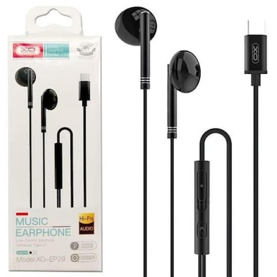 Ακουστικά Handsfree XO EP29 USB-C - Μαύρο image 0