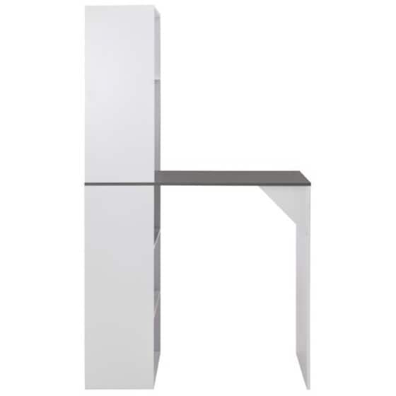 Vidaxl Τραπέζι Μπαρ Με Ραφιέρα Λευκό 115 X 59 X 200 Εκ. image 4