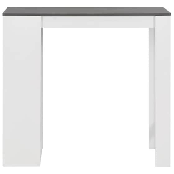 Τραπέζι Μπαρ Vidaxl Με Ράφια Λευκό 110x50x103 cm - Λευκό/Γκρι image 3