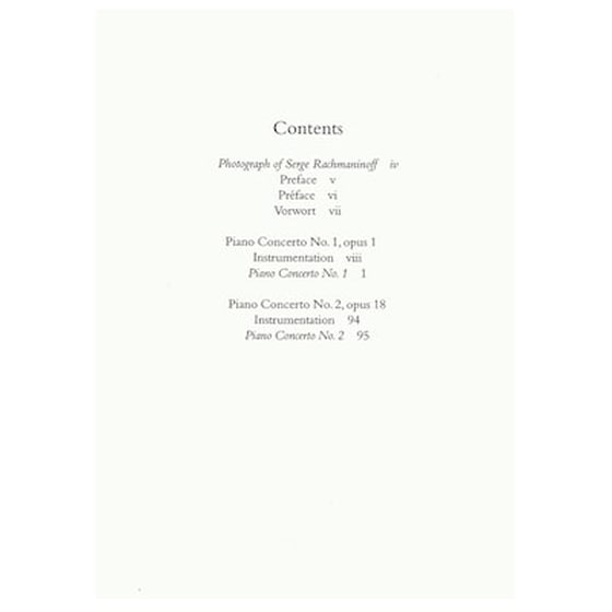 Rachmaninoff - Piano Concertos 1 - 2 [full Score] image 2