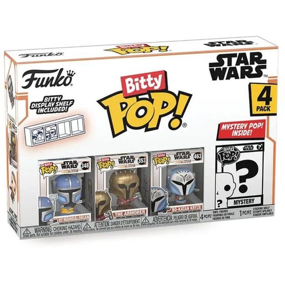 Funko Bitty Pop! Star Wars - Heavy Infantry Mandalorian/Bo Katan Kryze/The Armorer/ Mystery Figure 4-pack image 0