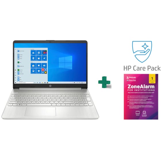 Laptop HP 15S-EQ1017NV 15.6" FHD (Ryzen 3-4300U/8GB/256GB SSD/Radeon Graphics/Win10Home) + Antivirus ZoneAlarm για 2 έτη + HP Care Pack image 0