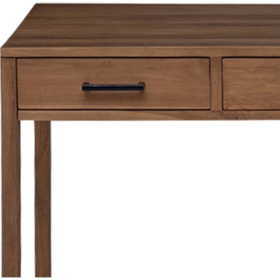 Γραφείο VidaXL με Συρτάρια από Μασίφ Ξύλο Teak 110x50x75 cm - Φυσικό image 4