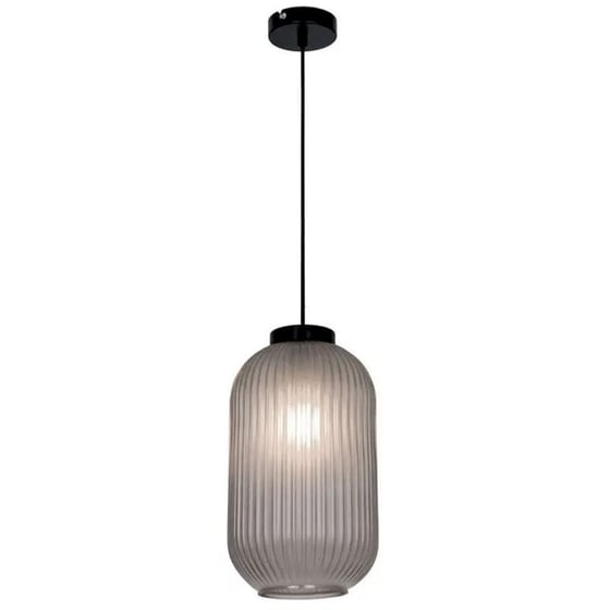 Φωτιστικό Οροφής Μονόφωτο Viokef Astor 4253101 Γυάλινο/Μεταλλικό - Μαύρο image 0