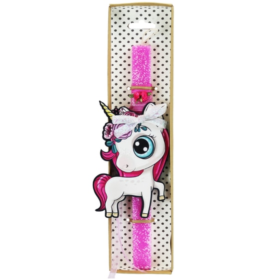 Λαμπάδα SYNCHRONIA Μονόκερος Λουλούδια image 2