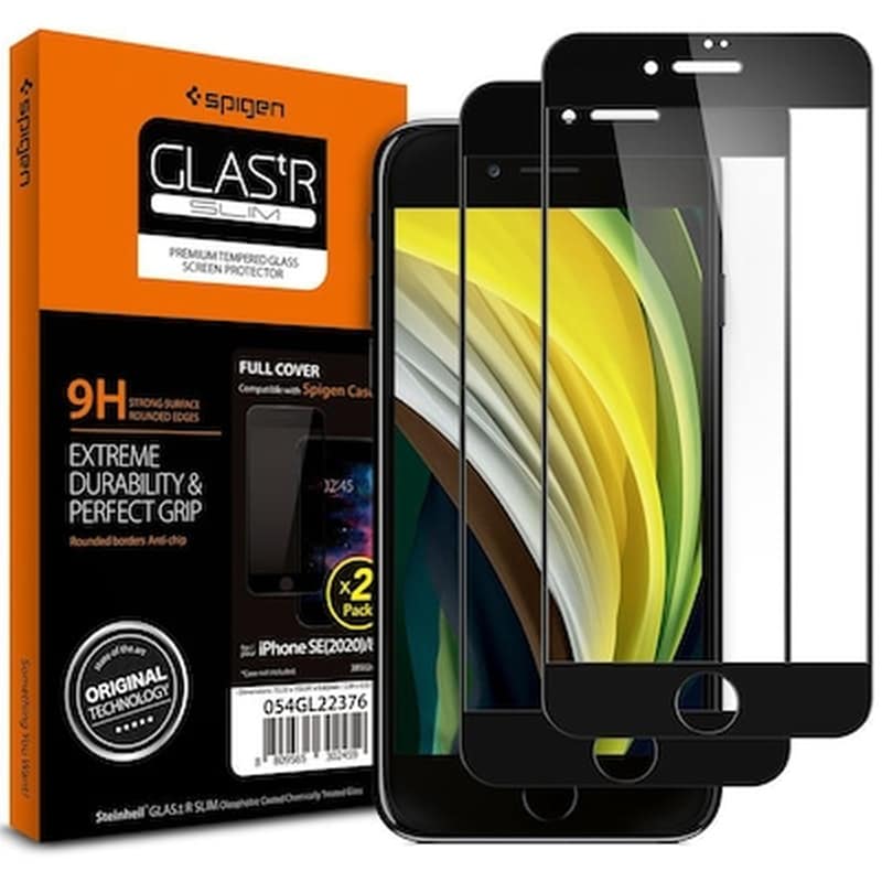 SPIGEN Προστατευτικό οθόνης Apple iPhone 8/iPhone 7/iPhone SE - Spigen Glass Fc Szkło Hartowane 2pcs