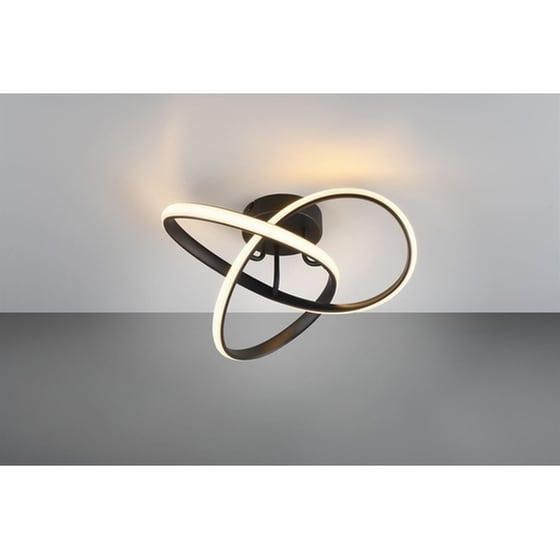 Trio Lighting Πλαφονιέρα Οροφής 40εκ. Μαύρη με Ενσωματωμένο LED image 1