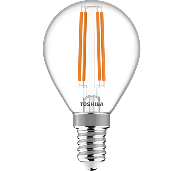 Λάμπα LED Toshiba Filament G45 E14 4.5W 2700K - Θερμό Λευκό image 0