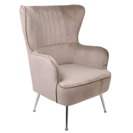 Πολυθρόνα Woodwell Velure C59051 από Ύφασμα - Καφέ