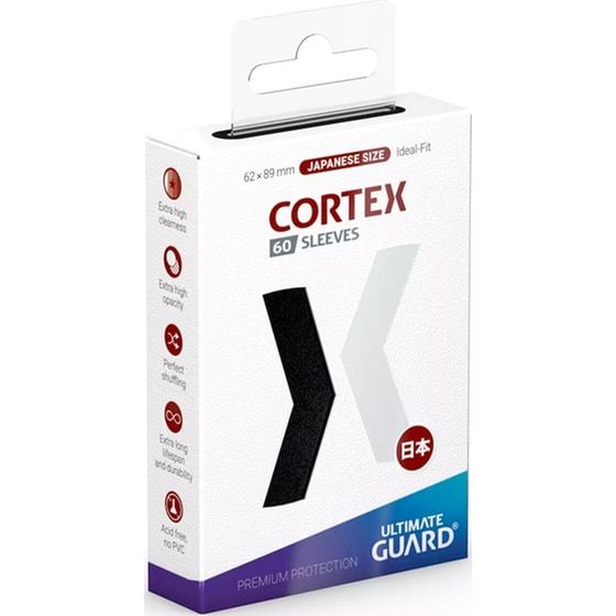 Ultimate Guard Cortex Card Sleeves Japanese Small Size - Black (60 Sleeves) image 0
