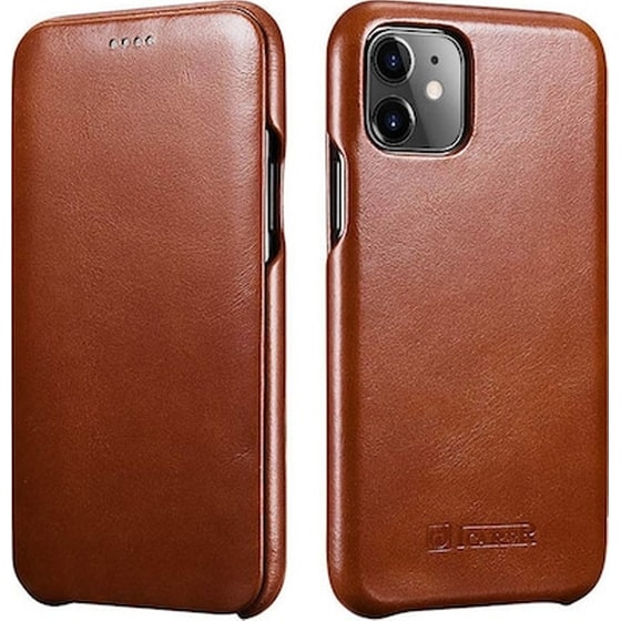 Θήκη Apple iPhone 11 - Icarer Curved Edge Vintage Series - Brown image 0