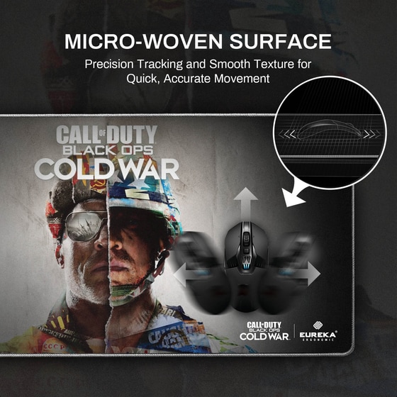 Eureka Ergonomic Call Of Duty Black Ops Cold War Gaming Mouse Pad XXL 800mm Μαύρο image 4