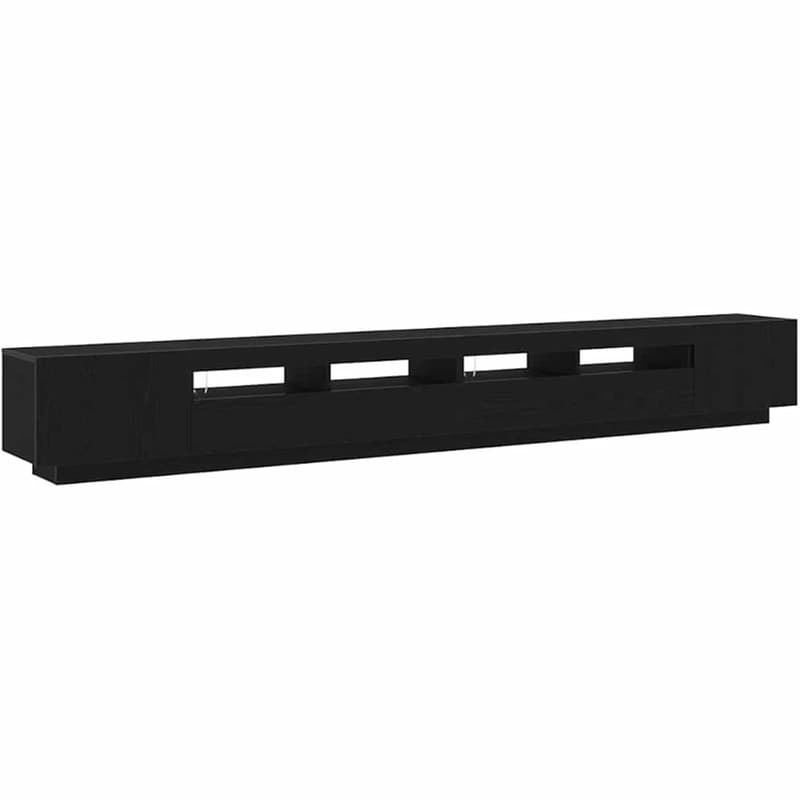 Έπιπλο Τηλεόρασης VidaXL με LED 3 τμχ 300 x 40 x 35 cm - Μαύρο