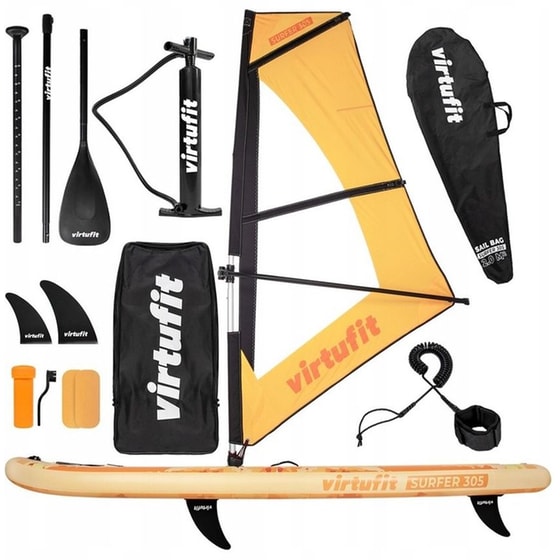 Φουσκωτή Σανίδα SUP VIRTUFIT SURFER 305 305x81x15cm - Πορτοκαλί image 1