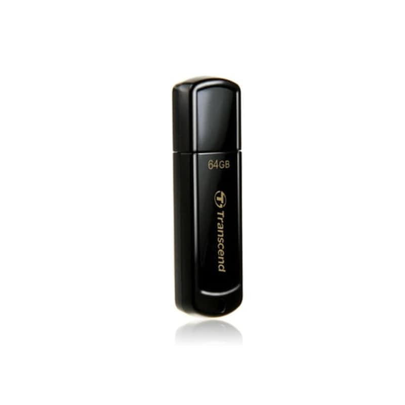 Transcend JetFlash 350 64GB USB 2.0 Stick Μαύρο